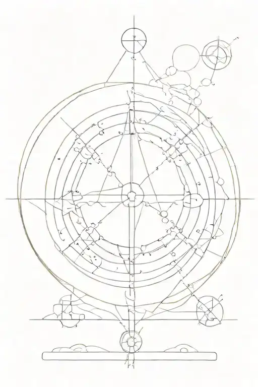 birth chart graph morphing tattoo design idea
