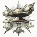 nuclear mushroom cloud tattoo design idea