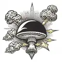 nuclear mushroom cloud tattoo design idea