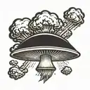 nuclear mushroom cloud tattoo design idea