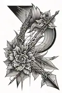 bow arrows tattoo design idea