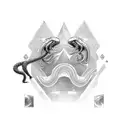 sci fi snake tattoo design idea