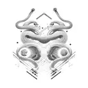 sci fi snake tattoo design idea
