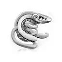 sci fi snake tattoo design idea