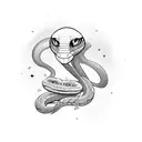 sci fi snake tattoo design idea