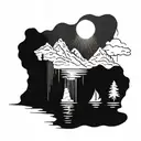 I was thinking, something maybe to do with hiking/caving/swimming/polar plunging, etc, like a cave behind a lake with so tattoo design idea