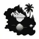 I was thinking, something maybe to do with hiking/caving/swimming/polar plunging, etc, like a cave behind a lake with so tattoo design idea