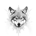 wolf phoenix tattoo design idea