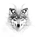 wolf phoenix tattoo design idea