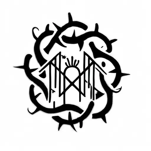 a skull and crossbones tattoo design idea