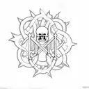 a skull and crossbones tattoo design idea