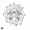a skull and crossbones tattoo design idea