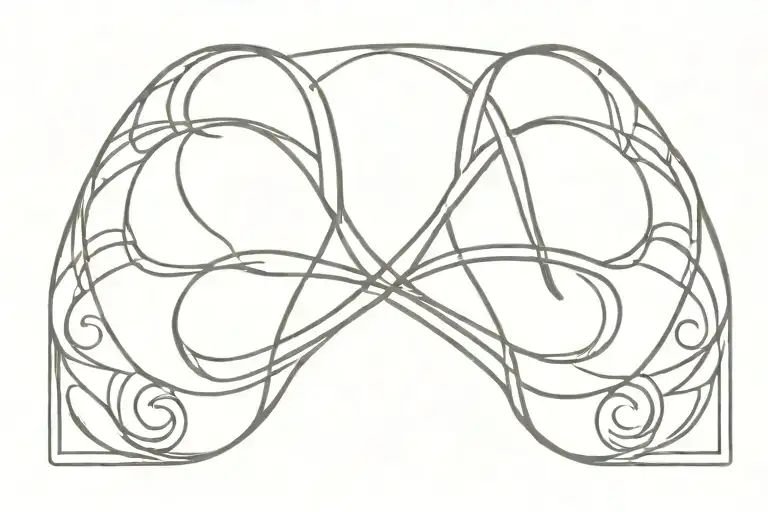 An infiniti symbol with a Z and a B in the infinitis circles tattoo design idea