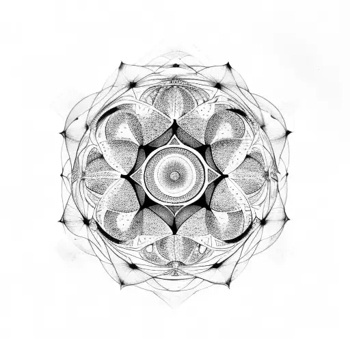 sacred geometry metatron cubemandala tattoo design idea