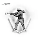 kneeling soldier praying  tattoo design idea