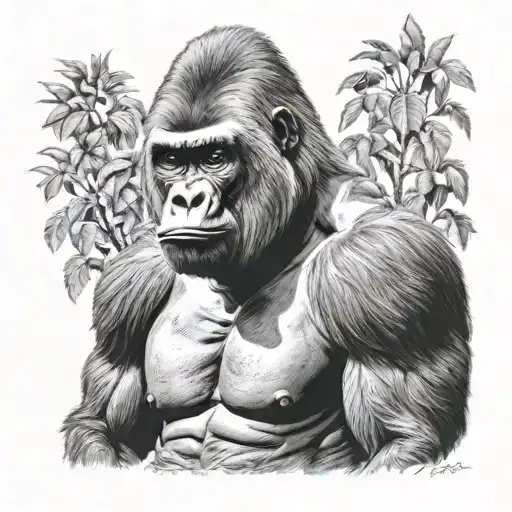 gorilla silverback gorilla tattoo design idea