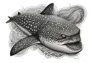 whale shark top down view  tattoo design idea