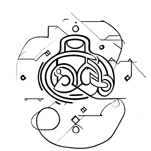 Music, bass, libra tattoo design idea