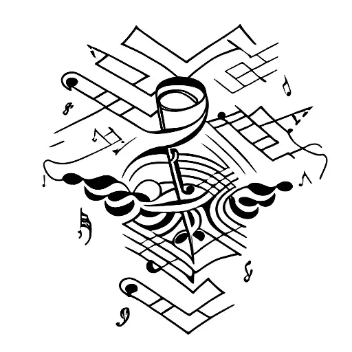 Music,guitar bass, libra, fashion tattoo design idea