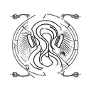 Music, bass, libra tattoo design idea