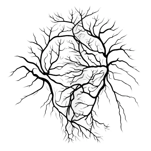 some of the veins under the skin are broken tattoo design idea