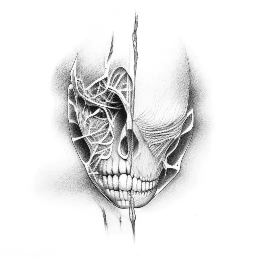 some of the veins under the skin are broken tattoo design idea