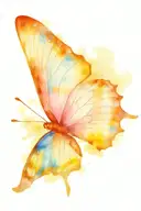 one rainbow butterfly one pink and blue butterfly tattoo design idea