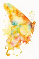 one rainbow butterfly one pink and blue butterfly tattoo design idea