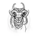 ram head attacks tattoo design idea
