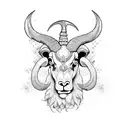ram head attacks tattoo design idea