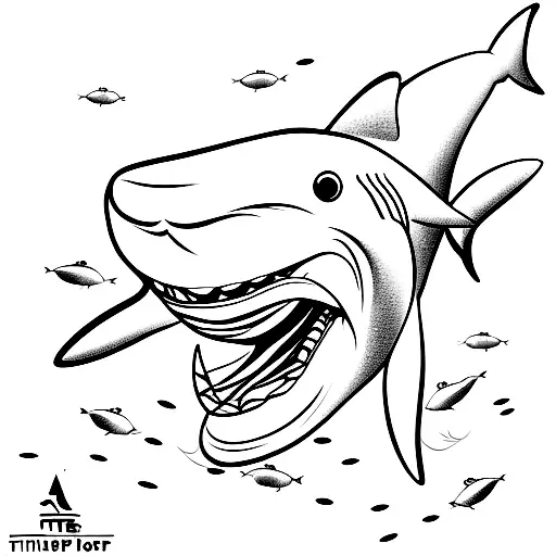 Blacktip Reef Shark tattoo design idea