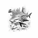 Blacktip Reef Shark tattoo design idea