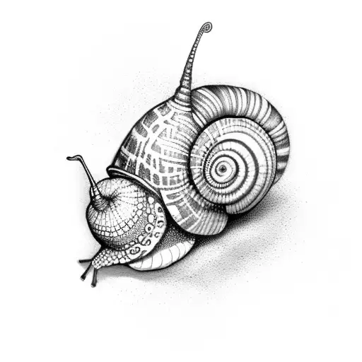 snail with raspberry tattoo design idea