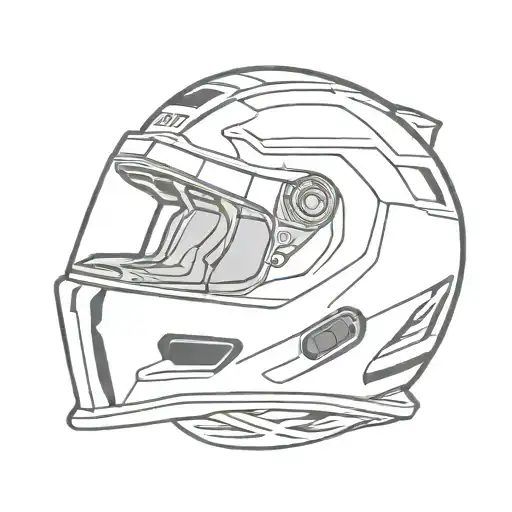 racing helmet with number 21 on the side tattoo design idea