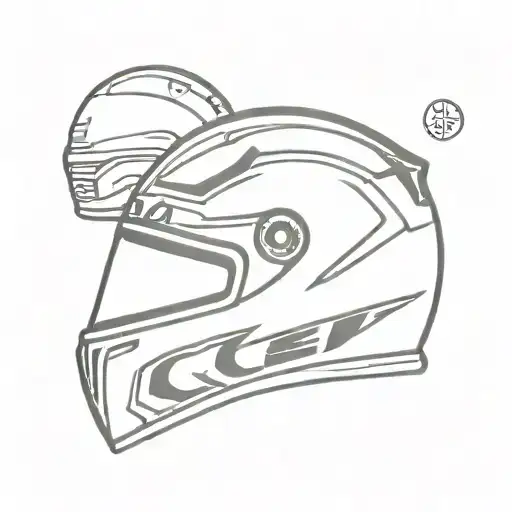 Racing Helmet tattoo design idea