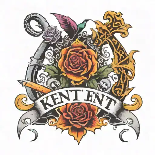 words that say "KENT VOLUME 2" tattoo design idea