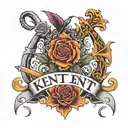 words that say "KENT VOLUME 2" tattoo design idea