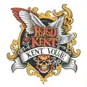 words that say "KENT VOLUME 2" tattoo design idea