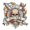 words that say "KENT VOLUME 2" tattoo design idea