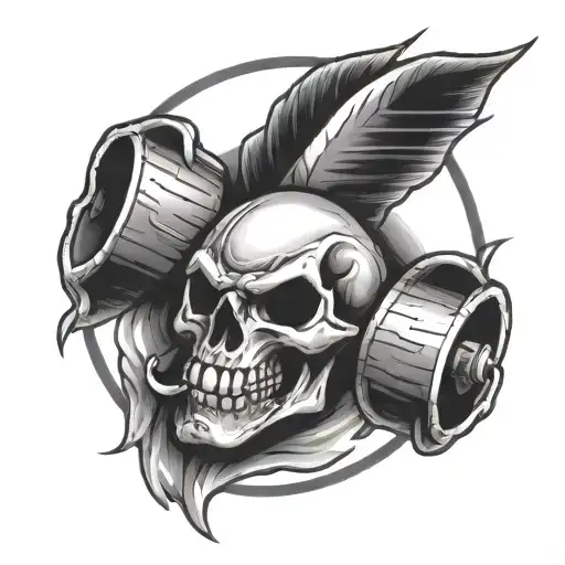 moto œil boussole CrossFit  tattoo design idea