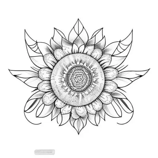 leg sunflower owl roses dreamcatcher tattoo design idea