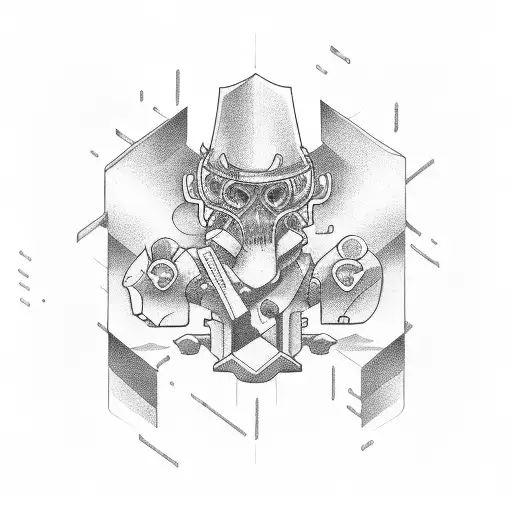 stylized recovery word tattoo design idea