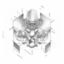 stylized recovery word tattoo design idea