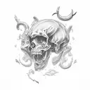 stylized recovery word tattoo design idea