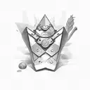 stylized recovery word tattoo design idea