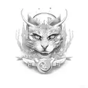 stylized recovery word tattoo design idea