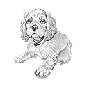 black cocker spaniel tattoo design idea