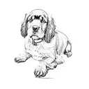 black cocker spaniel tattoo design idea