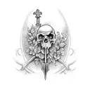 graveyard keeper with shovel tattoo design idea