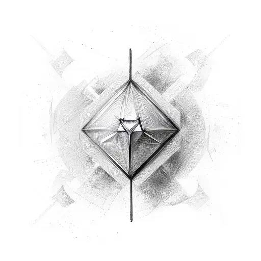 Fencing Sword Geometric tattoo design idea